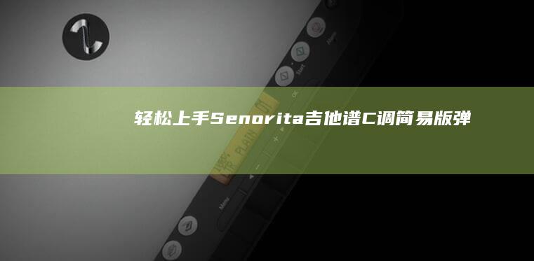 轻松上手！Senorita吉他谱C调简易版弹奏指南